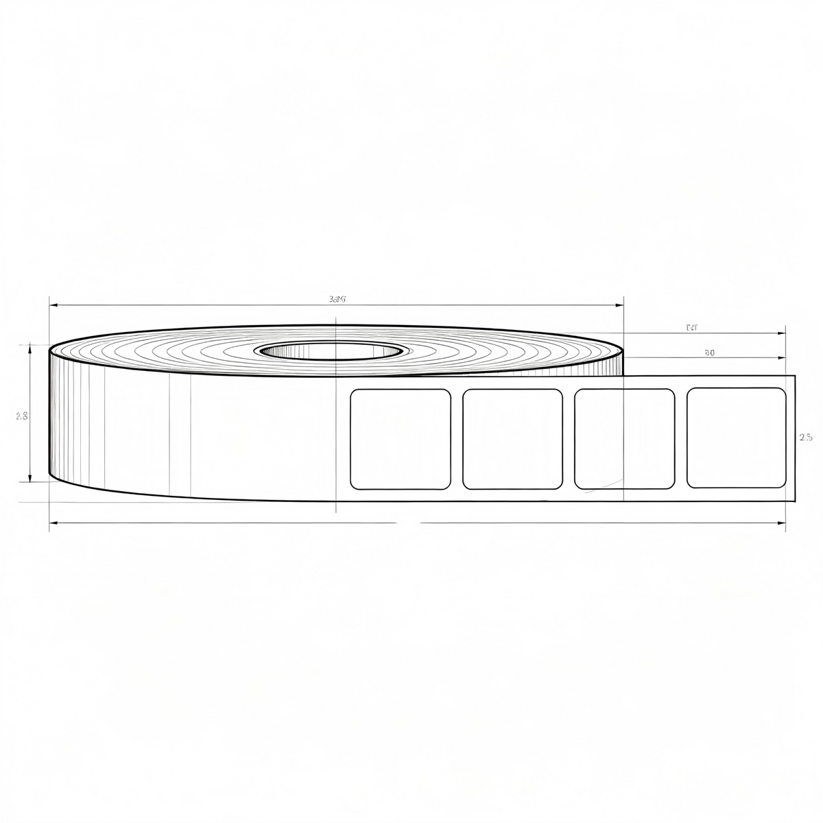 40mm x 20mm Direct Thermal Labels – 1000 pcs/roll, 1″core